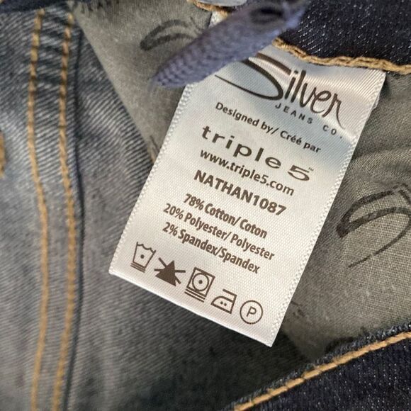 Silver Jeans Nathan Skinny Jeans for‎ Boys in Dark Wash Size 10 - Picture 12 of 12